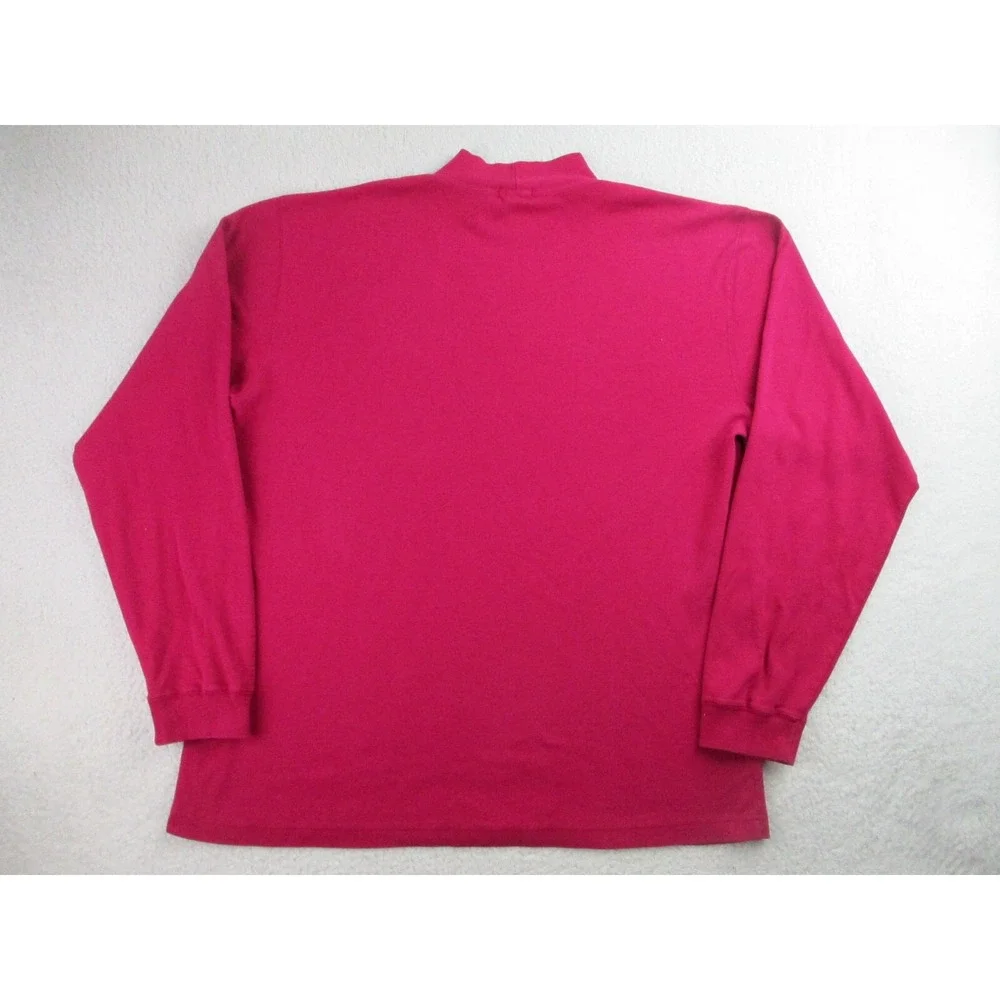 Vintage J Crew Shirt Mens XXL Oarsman Label 90s LS Pink Thrashed Mockneck *READ*